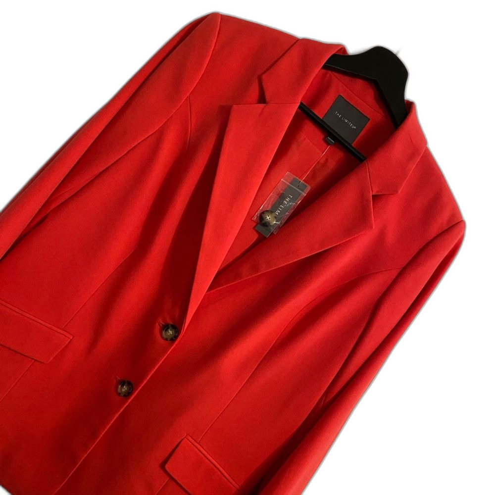 New The Limited 12 Tailored Bright Orange Women's Blazer Secretary Work a24